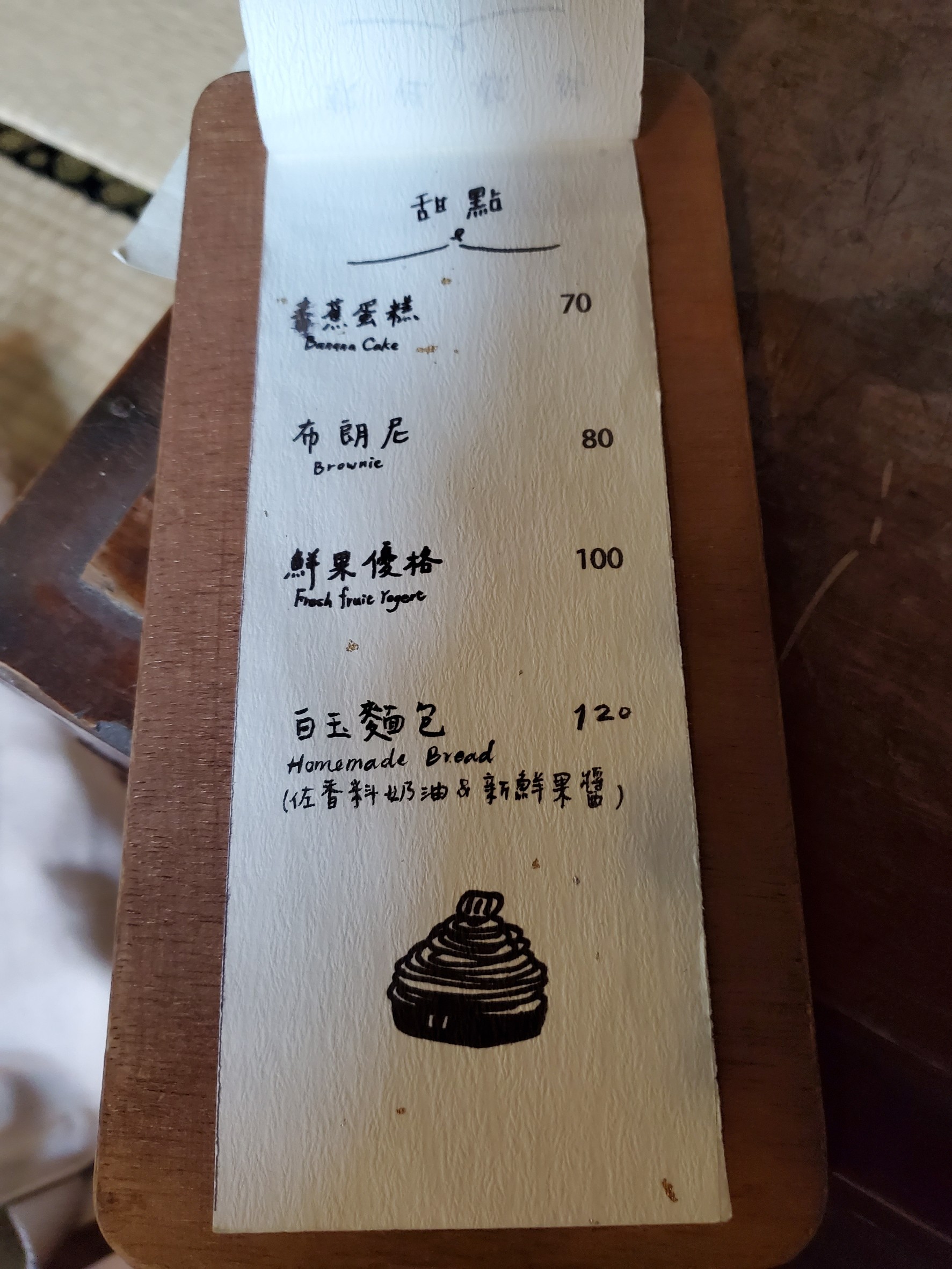 台南 聶樓咖啡館 菜單